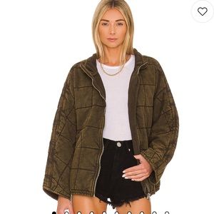 We The Free Dolman Quilted Jacket in Dusted Military
Free People